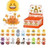 POP MART MEGA Space Molly 100% × Emoji Series, Molly Blind Box Figures, Random Design Action Figures Collectible Toys Home Decorations, Holiday Birthday Gifts for Girls and Boys, Single Box