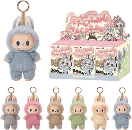 POP MART The Monsters - Tasty Macarons Vinyl Face Blind Box, Random Design Action Figures Collectible Toys Home Decorations, Single Box